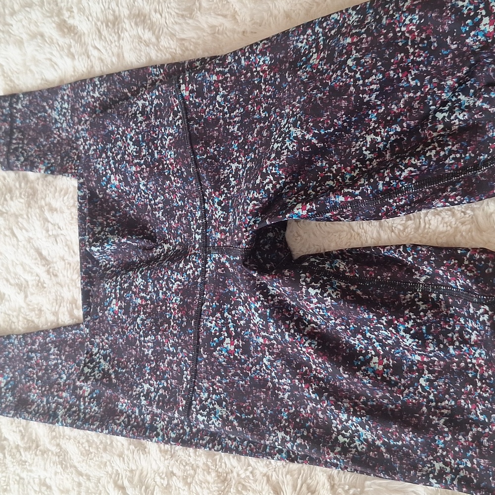 Lululemon Multicolor High-Waisted Leggings 12" Waist 8.5" Rise 30.5" Inseam